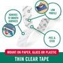 VELCRO® Brand Thin Clear Fastener Roll, 19mm x 4.5 m