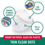 VELCRO® Brand Thin Clear Fastener Dots 95mm x 56 sets