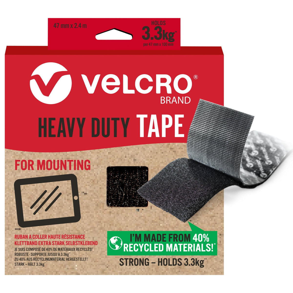 Velcro Brand Extreme Outdoor Tape 1x4' Titanium