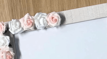 Make an Upcycled Faux Flower Photo Frame