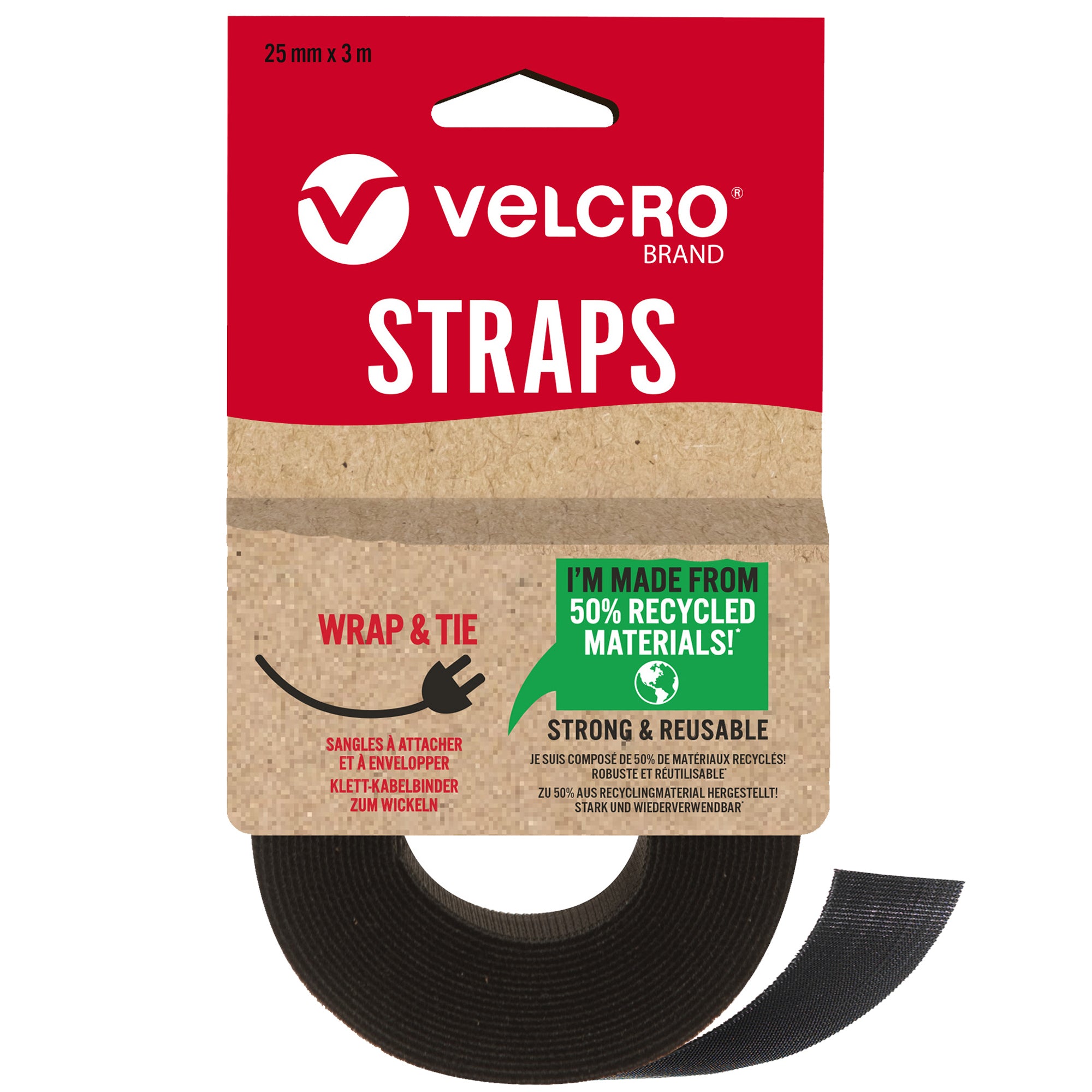 VELCRO Brand ONE-WRAP Tape 5/8 X 25 YARD ROLL: : Industrial &  Scientific