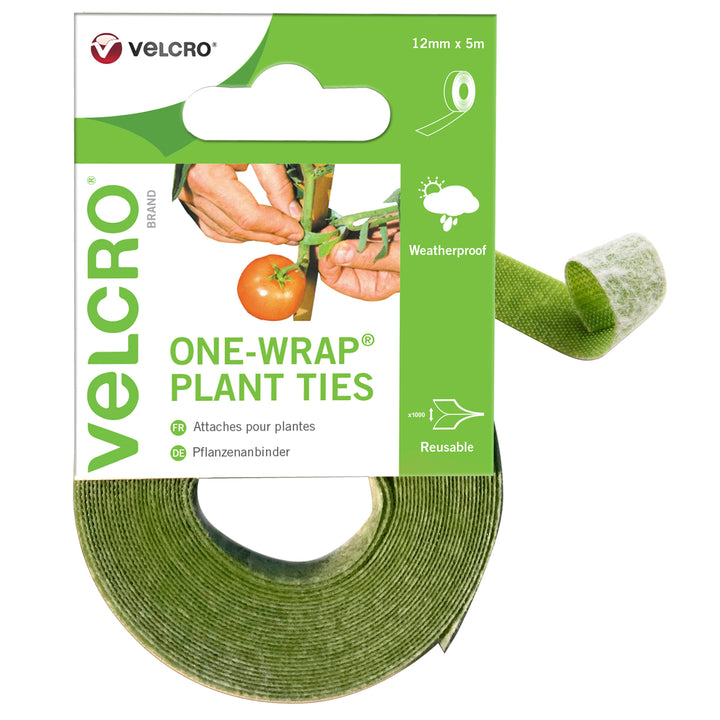  VELCRO Brand VEL-30087-AMS ONE-WRAP Ties Starter Pack for  Container Gardens or Houseplants, 12pcs, Pre-Cut, 6 in x 1/2 in,  Green-Recycled Plastic : Patio, Lawn & Garden