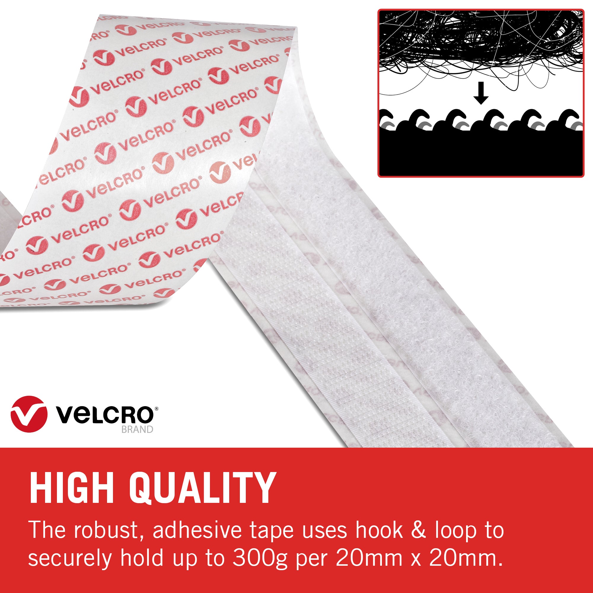 VELCRO Brand - VELCRO® Brand Stick On Tape 20mm x 10m Black