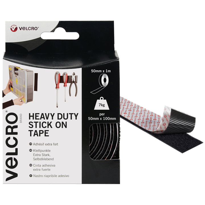VELCRO® Brand Heavy Duty Stick On Tape 2.5m - White