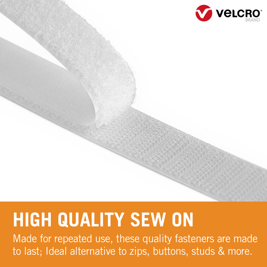 VELCRO® Brand Sew & Stick Tape 5m in White