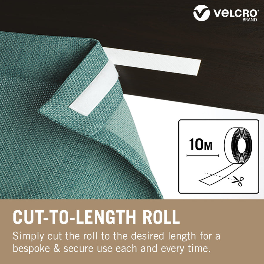 VELCRO® Brand Sew & Stick Tape 10m in White