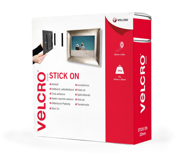 VELCRO® Brand Stick On Tape 20mm x 25m white