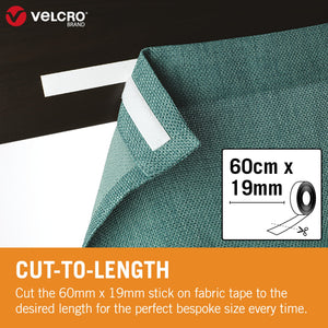 VELCRO® Brand Stick On For Fabrics Tape in White