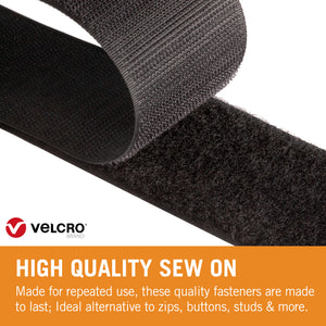 VELCRO® Brand Stick On For Fabrics Tape in Black