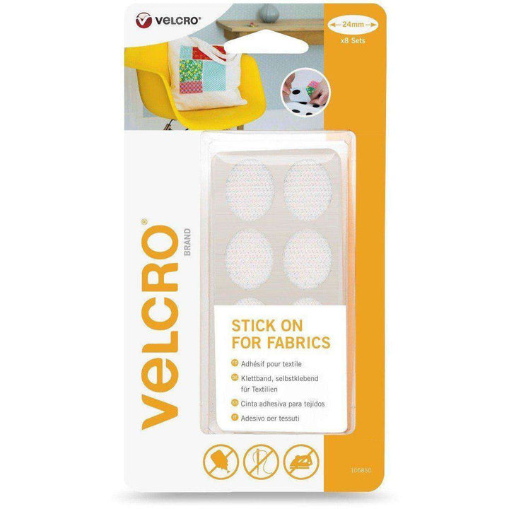 Ovals - VELCRO® Brand Stick On For Fabrics Ovals In White